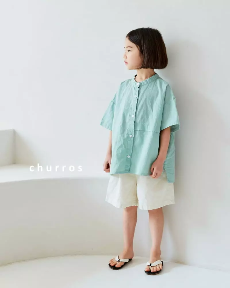 Churros - Korean Children Fashion - #childofig - Linen Banding Shorts - 5