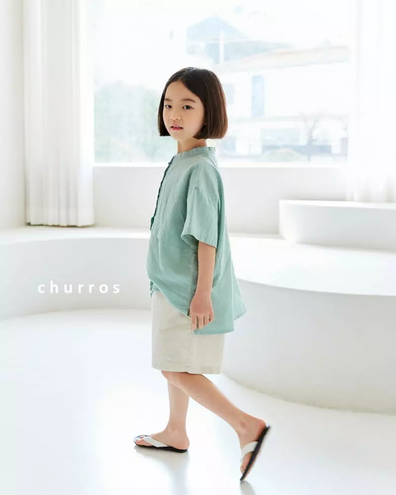 Churros - Korean Children Fashion - #designkidswear - Linen Banding Shorts - 7
