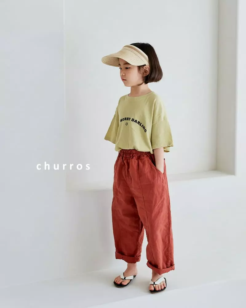Churros - Korean Children Fashion - #kidsshorts - Lettering Tee - 9