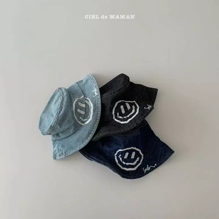 Ciel De Maman - Korean Children Fashion - #discoveringself - Smile Denim Bucket Hat