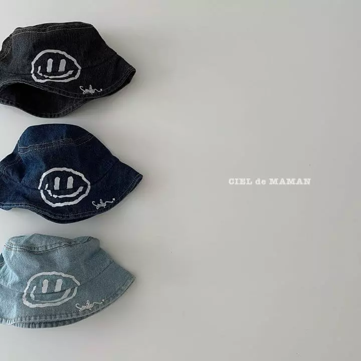 Ciel De Maman - Korean Children Fashion - #kidsshorts - Smile Denim Bucket Hat - 3