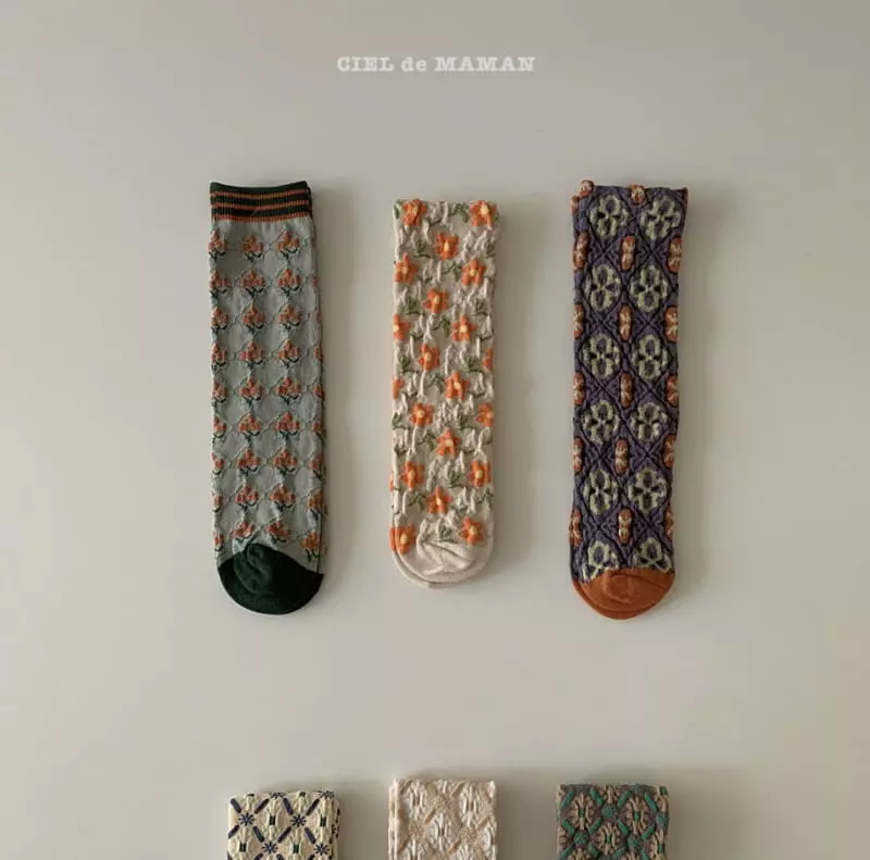 Ciel De Maman - Korean Children Fashion - #kidzfashiontrend - Etro Knee Socks [set of 3] - 3