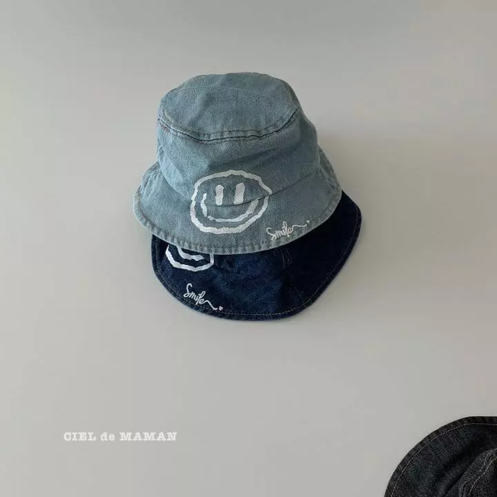 Ciel De Maman - Korean Children Fashion - #littlefashionista - Smile Denim Bucket Hat - 7