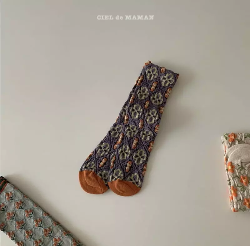 Ciel De Maman - Korean Children Fashion - #littlefashionista - Etro Knee Socks [set of 3] - 5