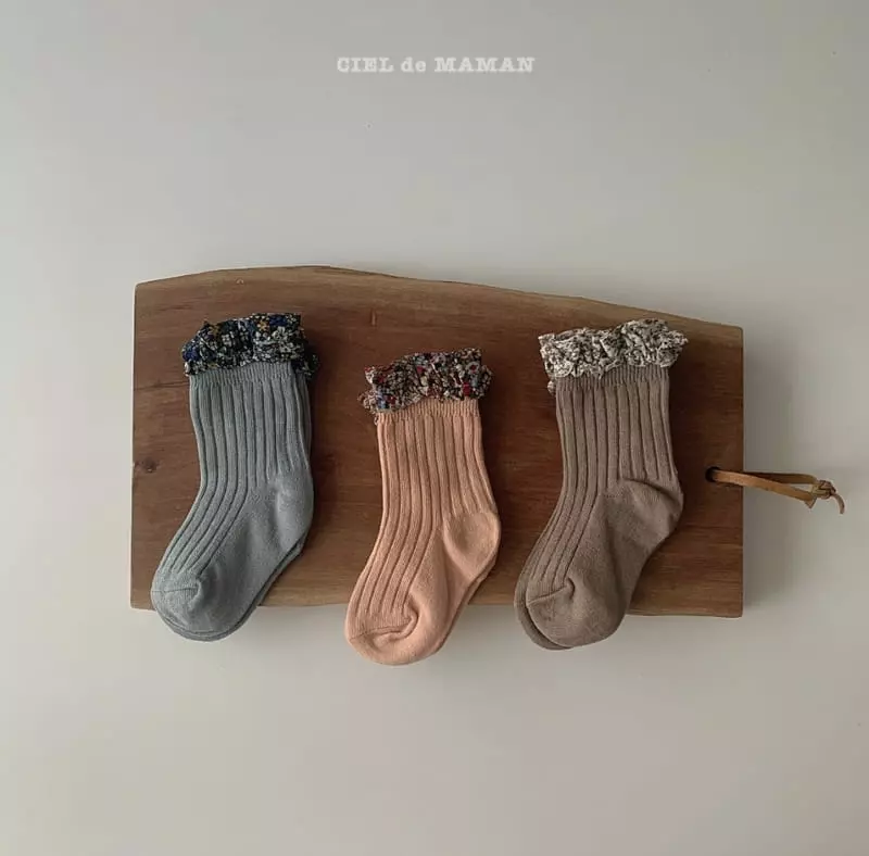 Ciel De Maman - Korean Children Fashion - #littlefashionista - Blings Socks [set of 3] - 3
