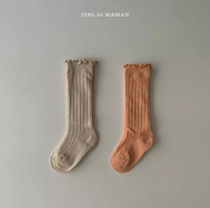 Ciel De Maman - Korean Children Fashion - #magicofchildhood - Rolly Knee Socks [set of 2] - 5