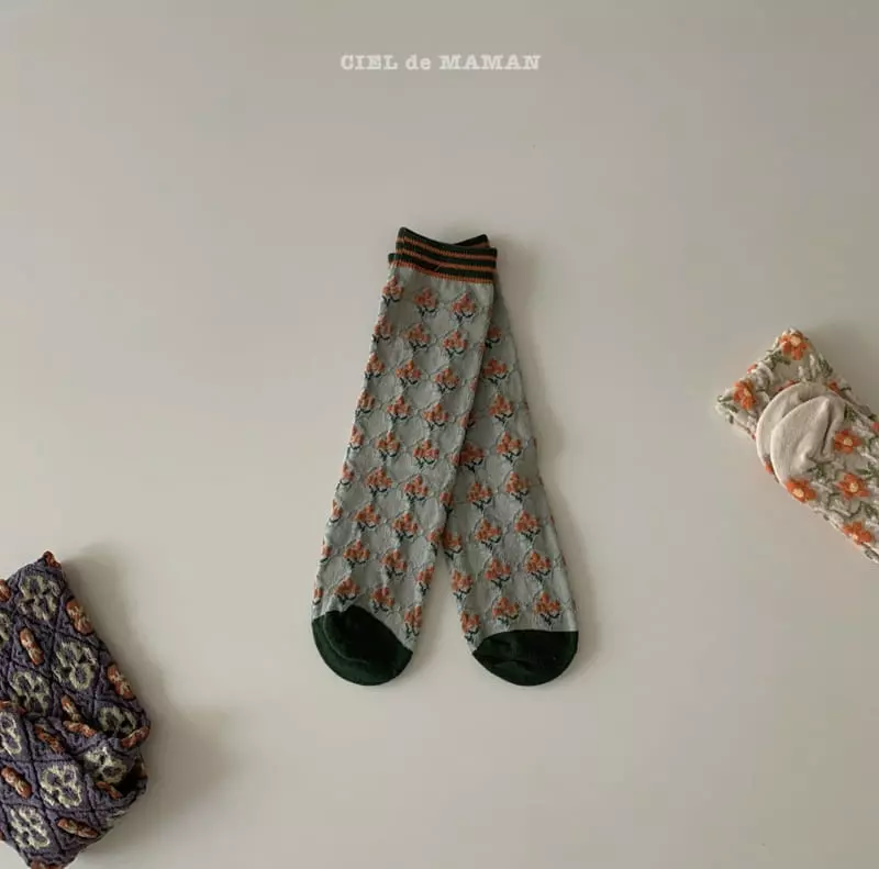 Ciel De Maman - Korean Children Fashion - #minifashionista - Etro Knee Socks [set of 3] - 7
