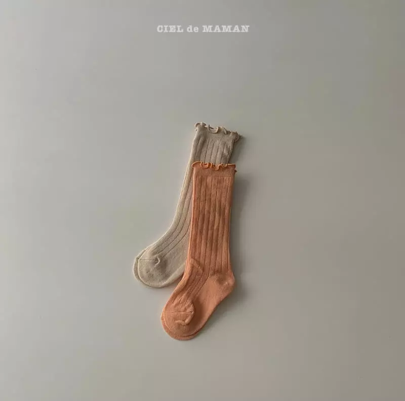 Ciel De Maman - Korean Children Fashion - #minifashionista - Rolly Knee Socks [set of 2] - 6