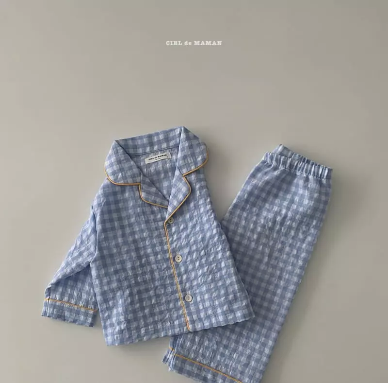 Ciel De Maman - Korean Children Fashion - #magicofchildhood - Kids Blue Our Spring Pajama  - 4