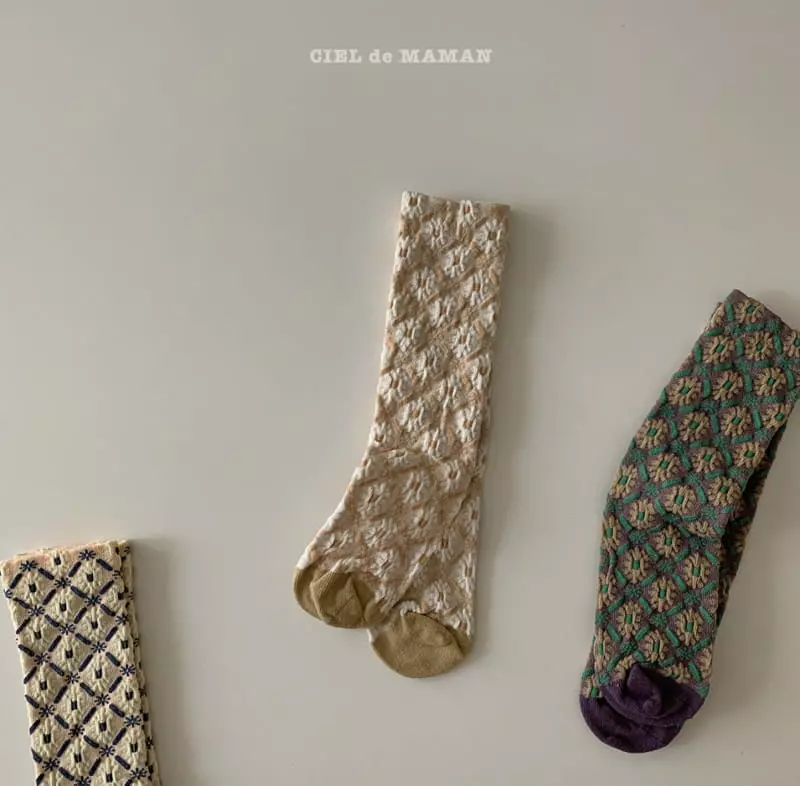 Ciel De Maman - Korean Children Fashion - #prettylittlegirls - Etro Knee Socks [set of 3] - 8