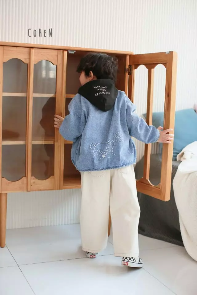 Cohen - Korean Children Fashion - #childrensboutique - Bear Denim Jacket - 7