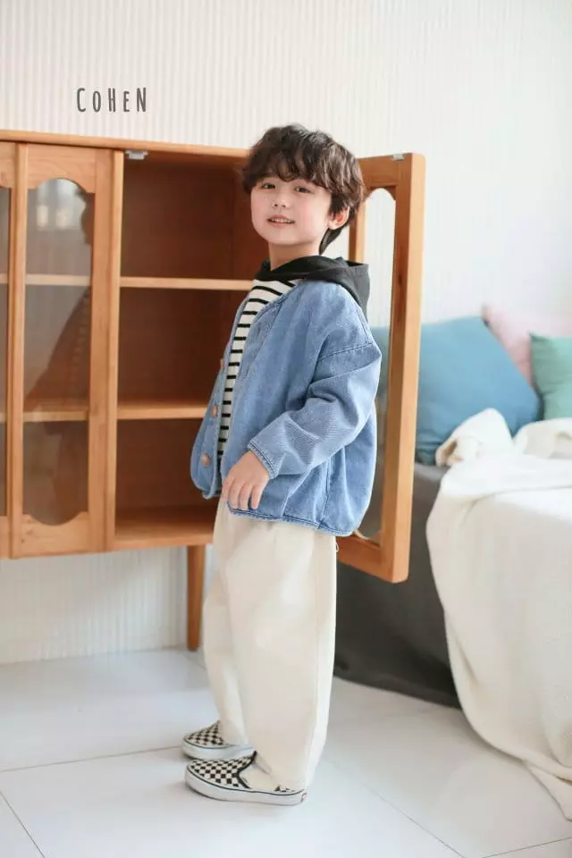 Cohen - Korean Children Fashion - #designkidswear - Bear Denim Jacket - 8
