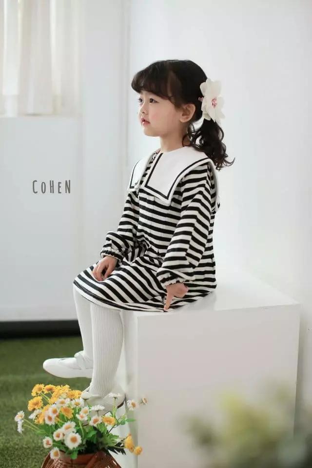 Cohen - Korean Children Fashion - #designkidswear - Stripes Sailor One-piece - 6