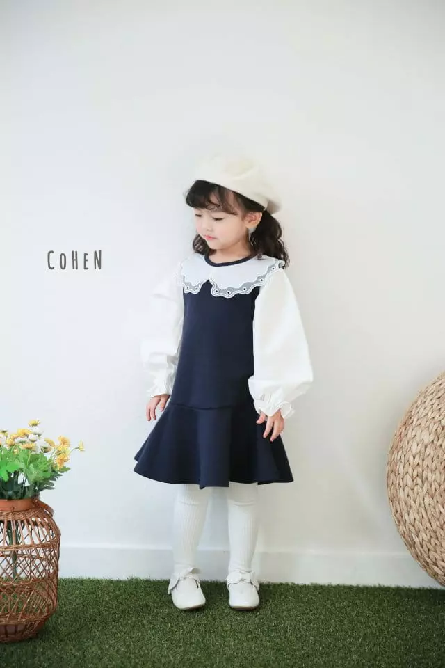Cohen - Korean Children Fashion - #designkidswear - Cloud Collar One-piece - 3