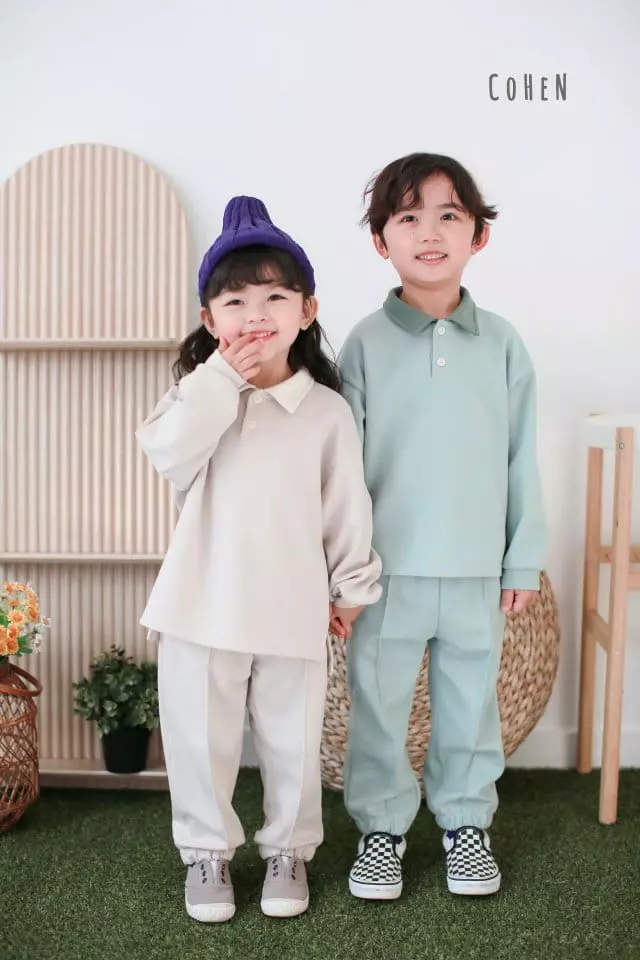 Cohen - Korean Children Fashion - #discoveringself - Collat Top Bottom SET