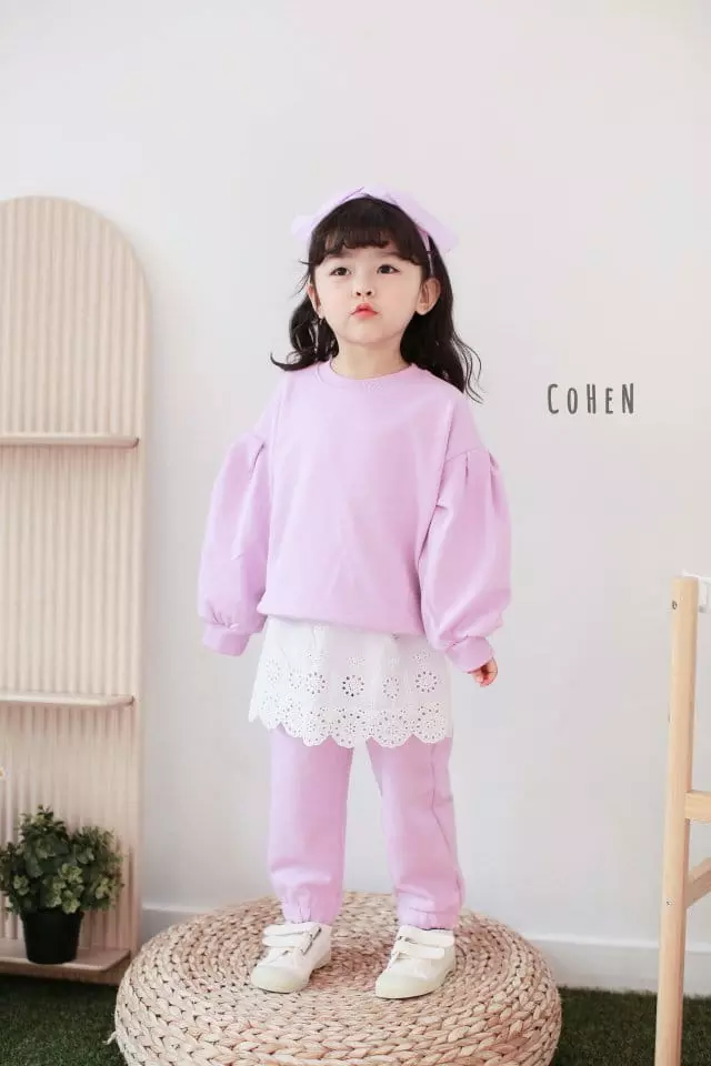 Cohen - Korean Children Fashion - #discoveringself - Lace Top Bottom Set - 11