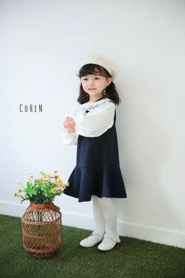 Cohen - Korean Children Fashion - #designkidswear - Cloud Collar One-piece - 4