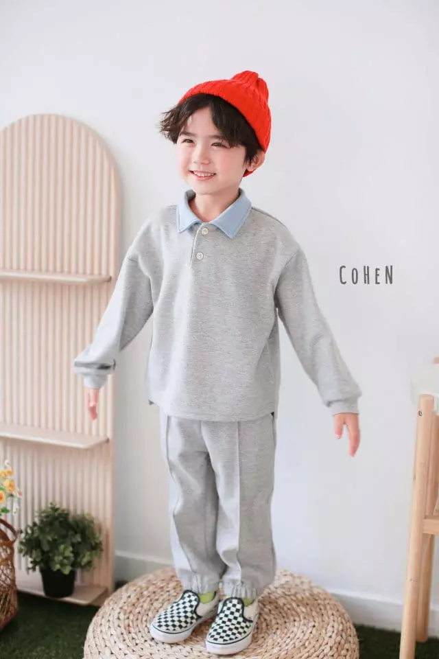 Cohen - Korean Children Fashion - #kidsshorts - Collat Top Bottom SET - 3