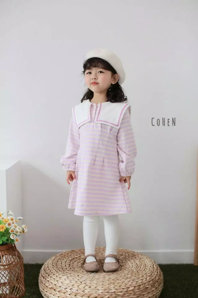 Cohen - Korean Children Fashion - #kidsshorts - Stripes Sailor One-piece - 9
