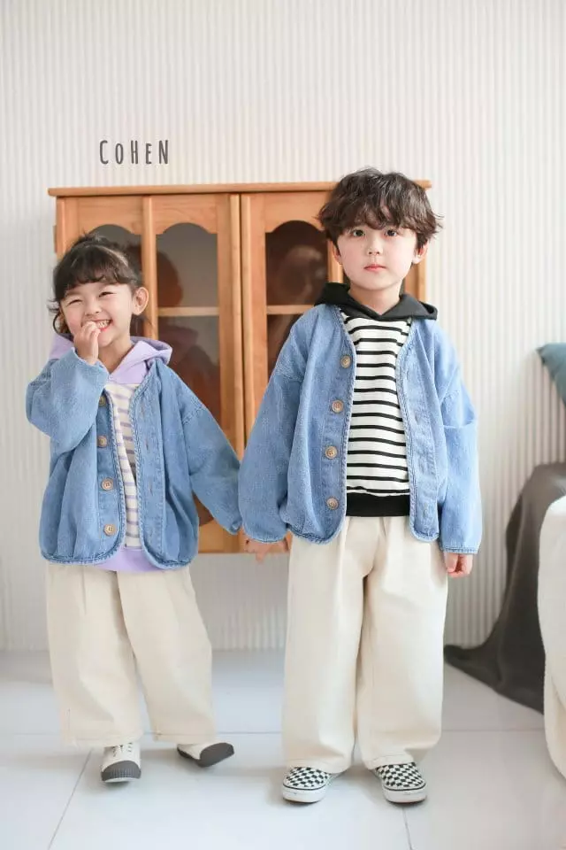 Cohen - Korean Children Fashion - #kidsstore - Bear Denim Jacket - 12