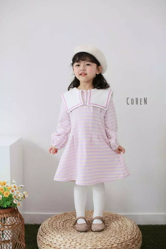 Cohen - Korean Children Fashion - #kidsstore - Stripes Sailor One-piece - 10