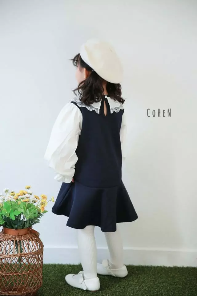 Cohen - Korean Children Fashion - #kidsstore - Cloud Collar One-piece - 7