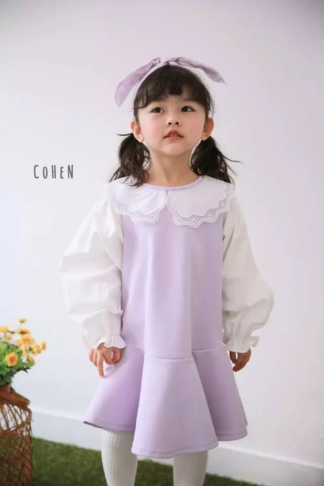 Cohen - Korean Children Fashion - #littlefashionista - Cloud Collar One-piece - 10