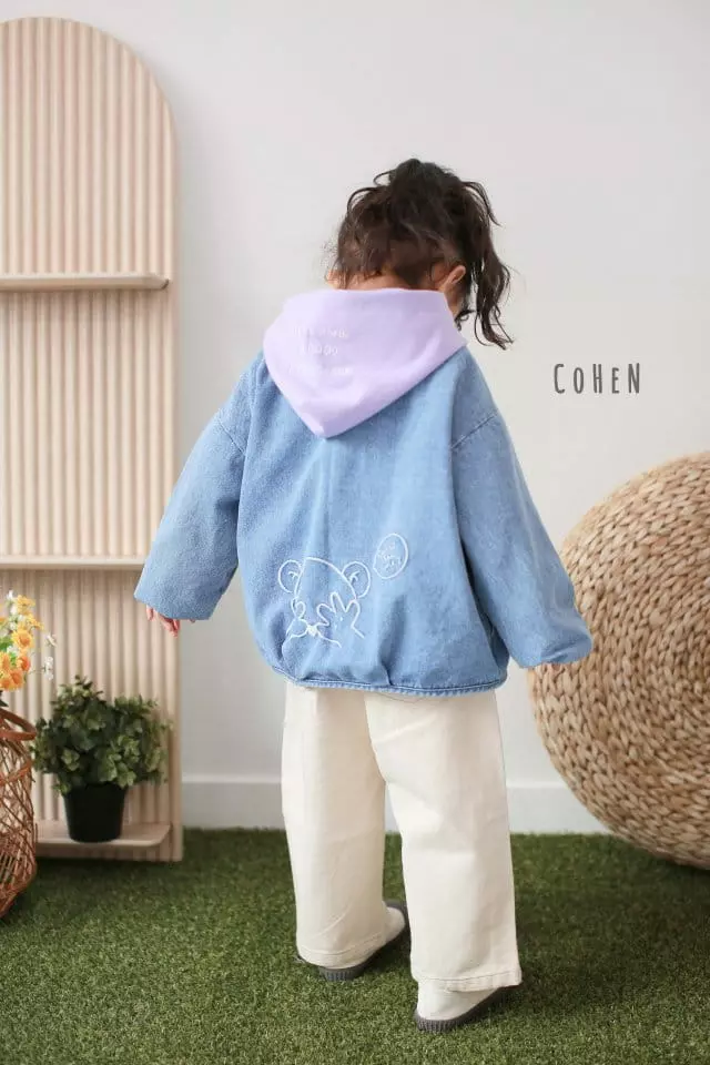 Cohen - Korean Children Fashion - #magicofchildhood - Bear Denim Jacket - 2