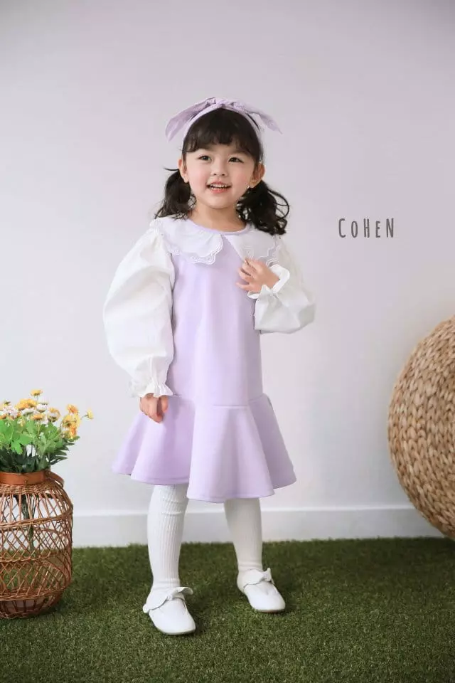 Cohen - Korean Children Fashion - #magicofchildhood - Cloud Collar One-piece - 11