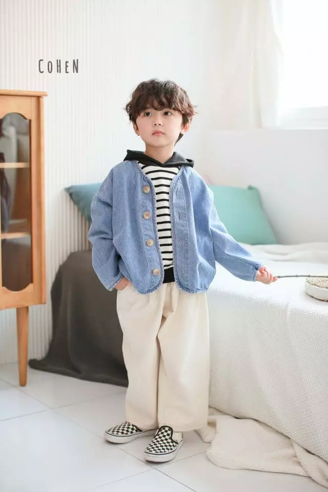 Cohen - Korean Children Fashion - #minifashionista - Bear Denim Jacket - 3