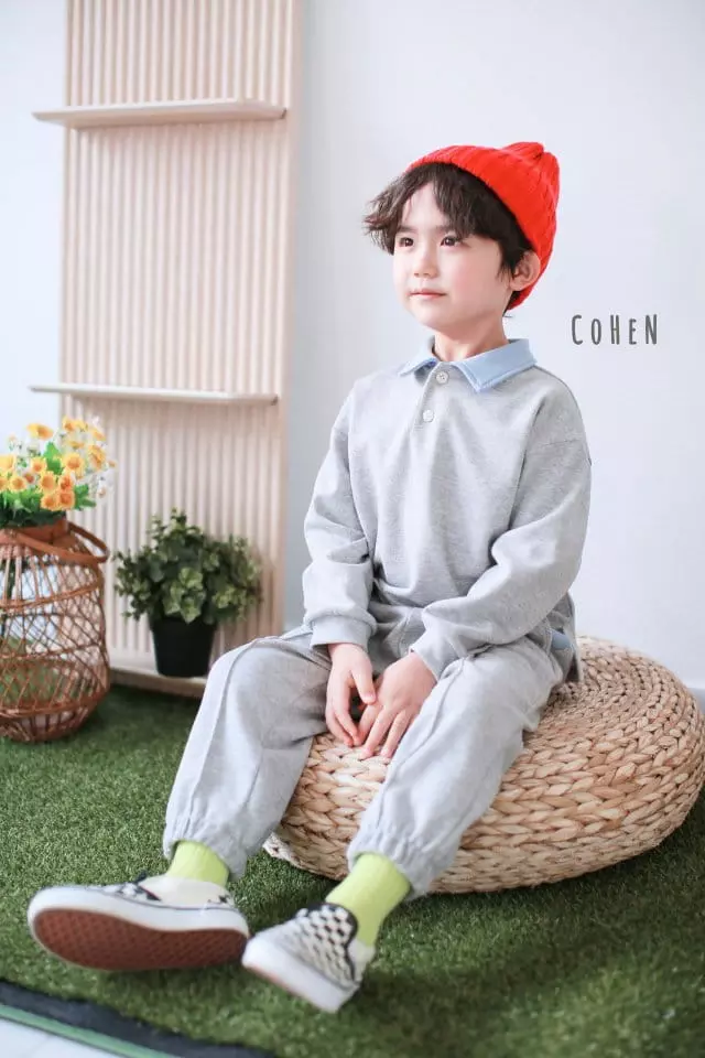 Cohen - Korean Children Fashion - #prettylittlegirls - Collat Top Bottom SET - 10