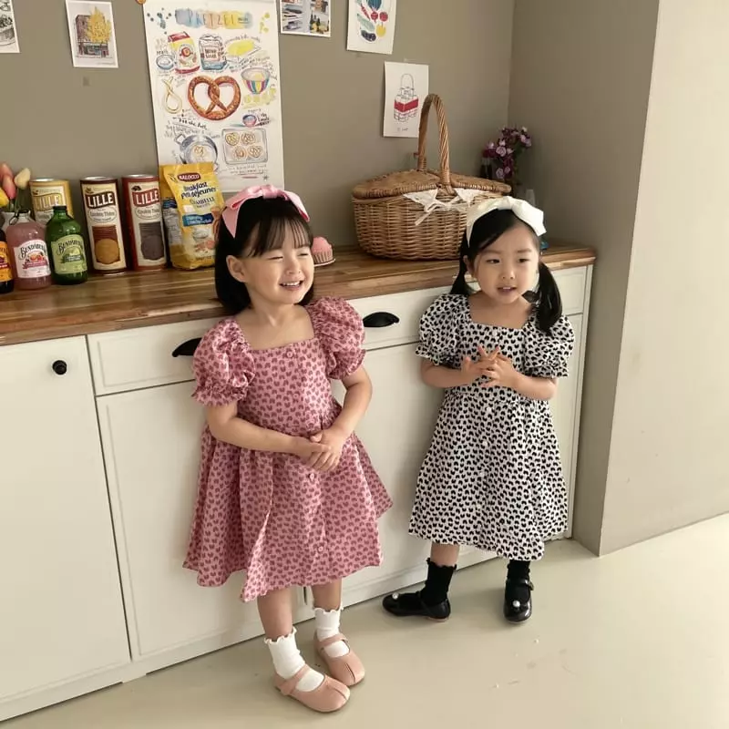 Color - Korean Children Fashion - #Kfashion4kids - Heart One-piece - 2