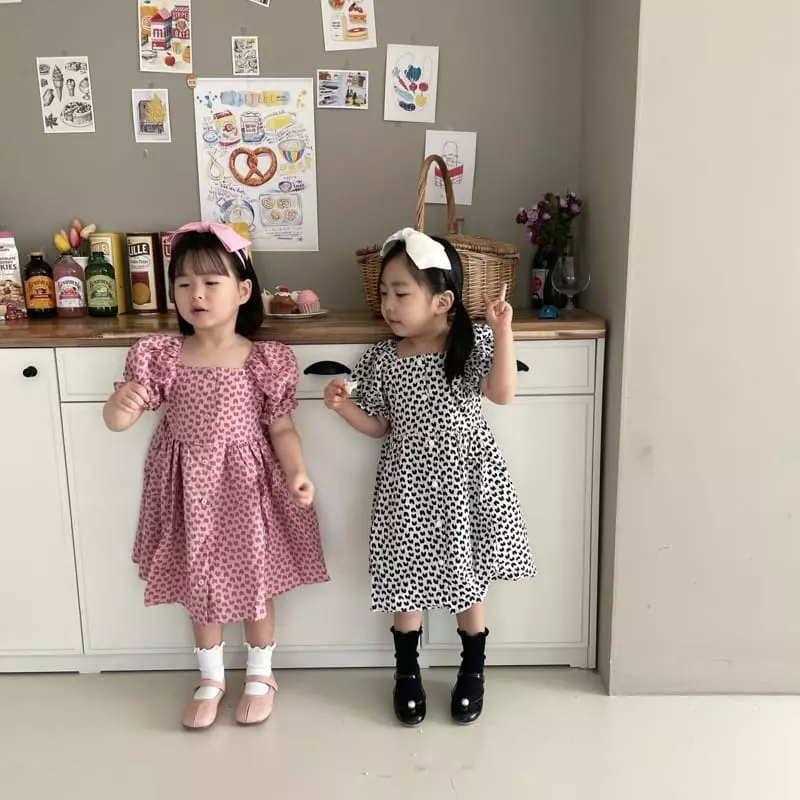Color - Korean Children Fashion - #childofig - Heart One-piece - 7