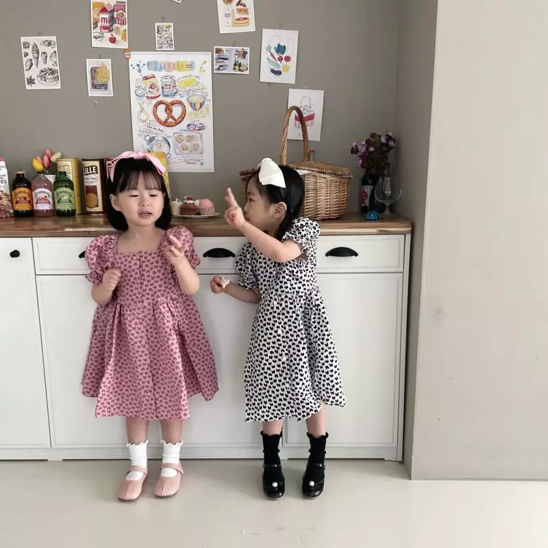 Color - Korean Children Fashion - #childofig - Heart One-piece - 8