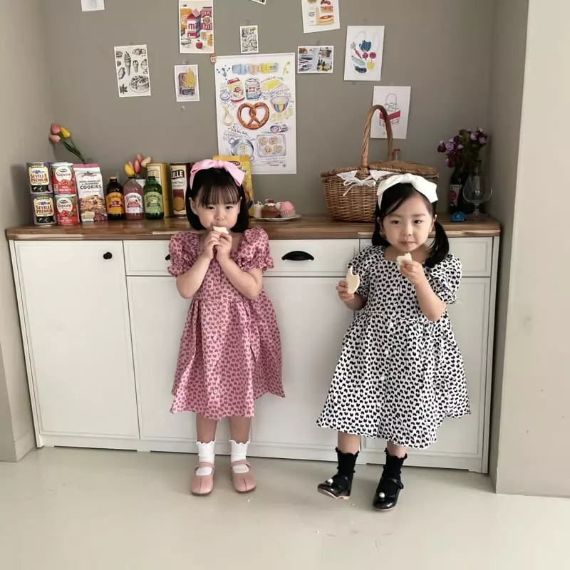 Color - Korean Children Fashion - #designkidswear - Heart One-piece - 10