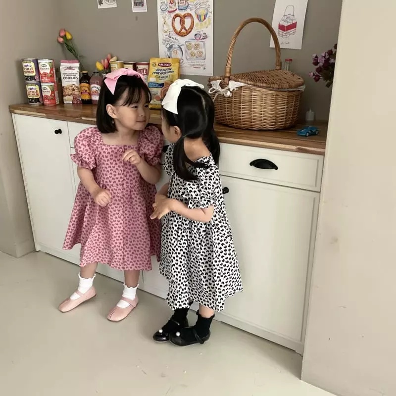 Color - Korean Children Fashion - #kidzfashiontrend - Heart One-piece