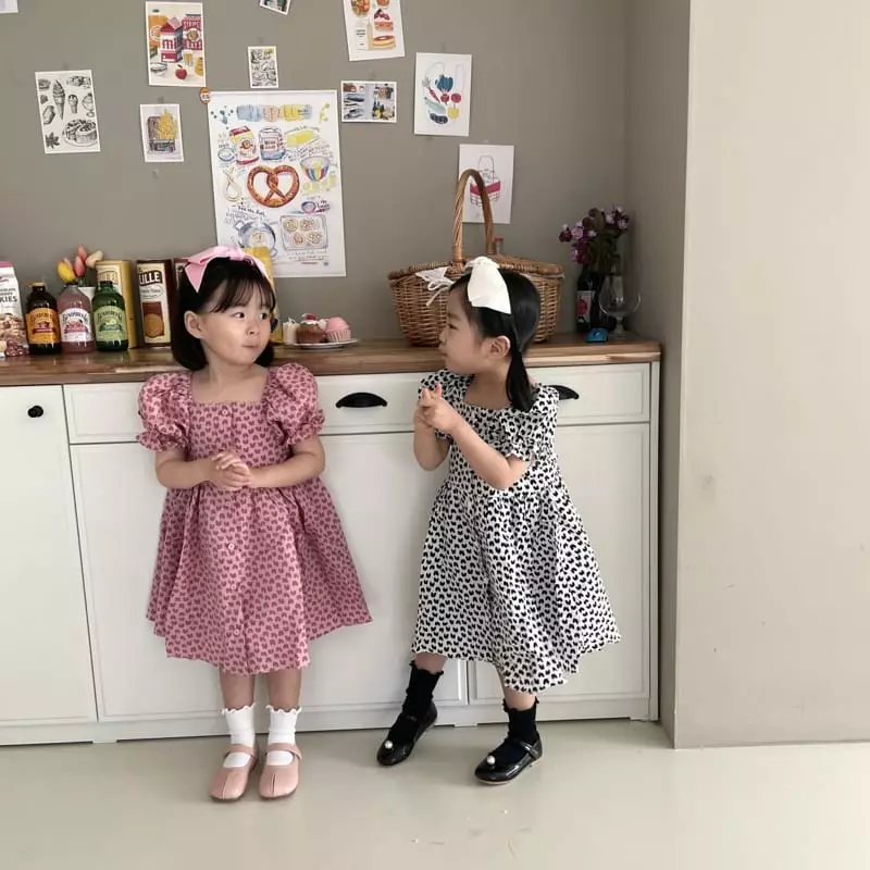 Color - Korean Children Fashion - #minifashionista - Heart One-piece - 5