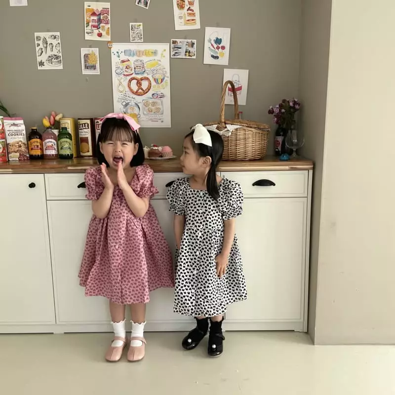 Color - Korean Children Fashion - #prettylittlegirls - Heart One-piece - 6