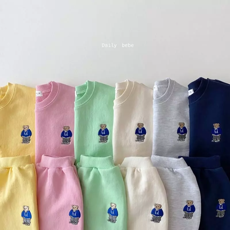 Daily Bebe - Korean Children Fashion - #designkidswear - La Bear Top Bottom Set