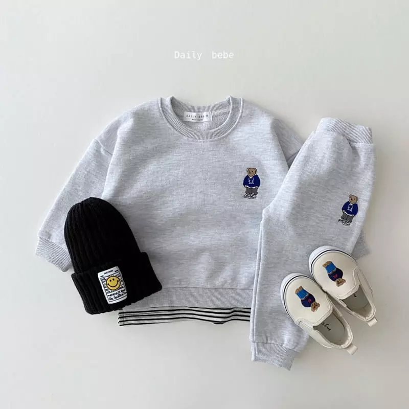 Daily Bebe - Korean Children Fashion - #fashionkids - La Bear Top Bottom Set - 4