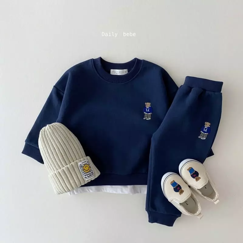 Daily Bebe - Korean Children Fashion - #magicofchildhood - La Bear Top Bottom Set - 9
