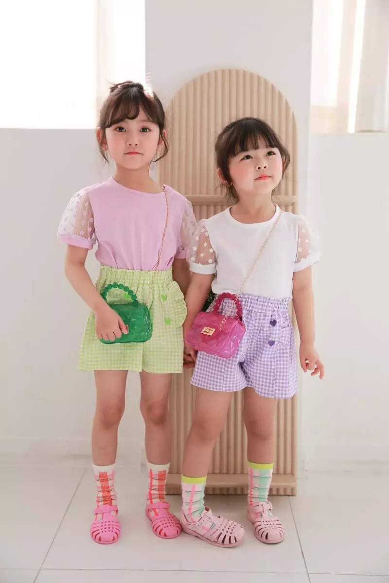 Dalla - Korean Children Fashion - #stylishchildhood - Heart Check Pants - 4