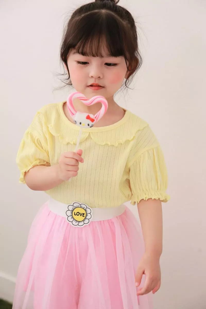 Dalla - Korean Children Fashion - #stylishchildhood - Eyelet Tee - 11