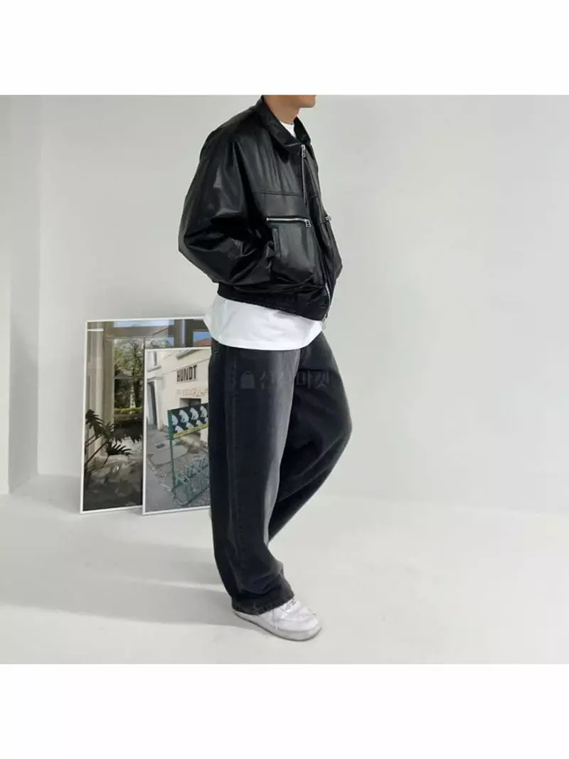 Dan - Korean Women Fashion - #momslook - Andresson Leather Jacket - 3