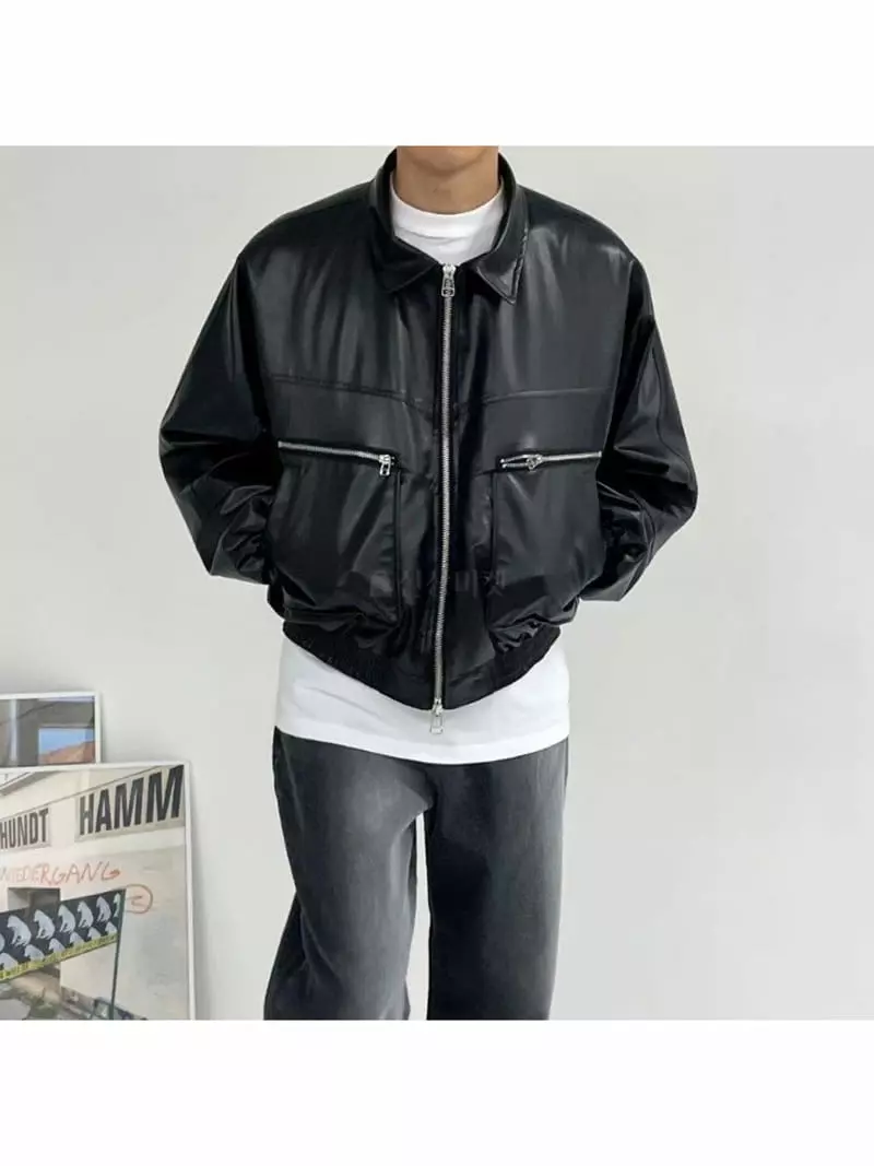 Dan - Korean Women Fashion - #womensfashion - Andresson Leather Jacket - 2