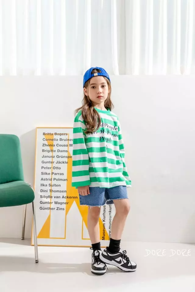 Dore Dore - Korean Children Fashion - #designkidswear - Smile Stripes Tee