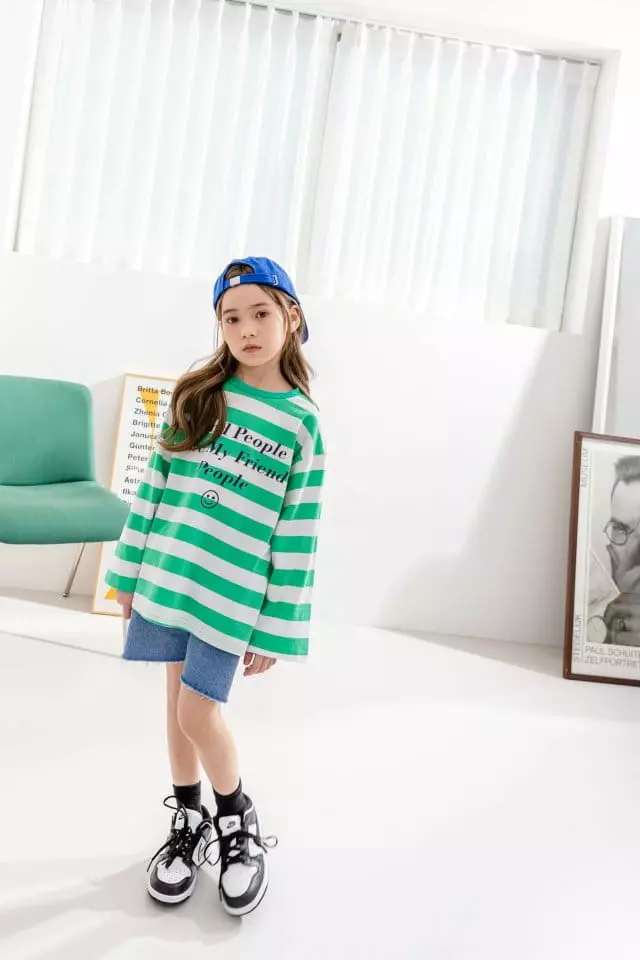 Dore Dore - Korean Children Fashion - #fashionkids - Smile Stripes Tee - 3