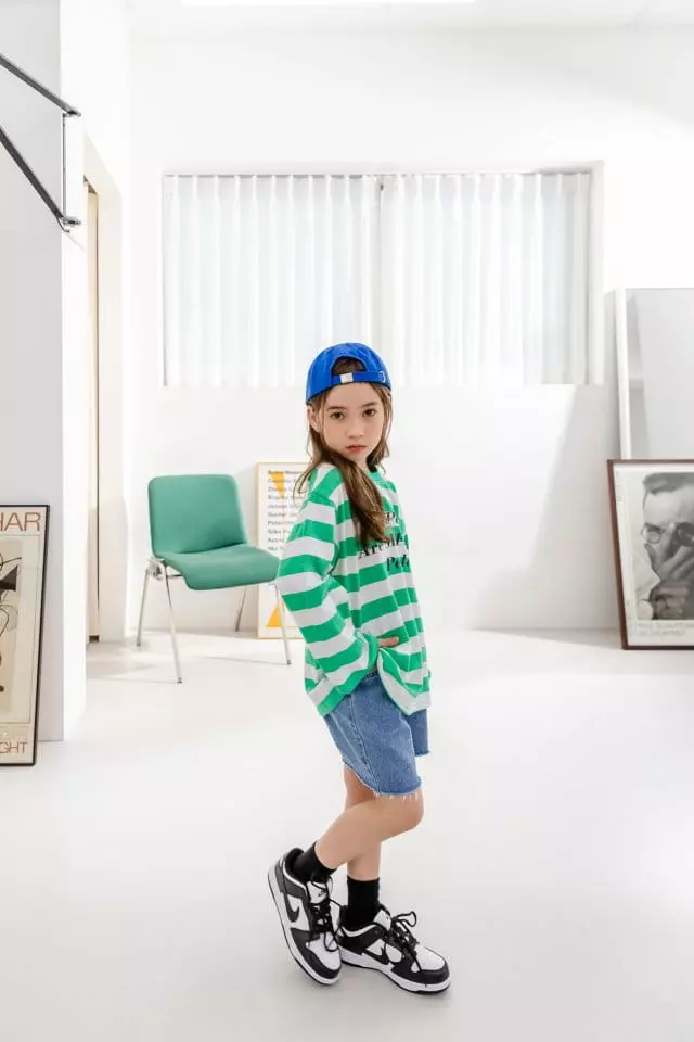 Dore Dore - Korean Children Fashion - #fashionkids - Smile Stripes Tee - 4