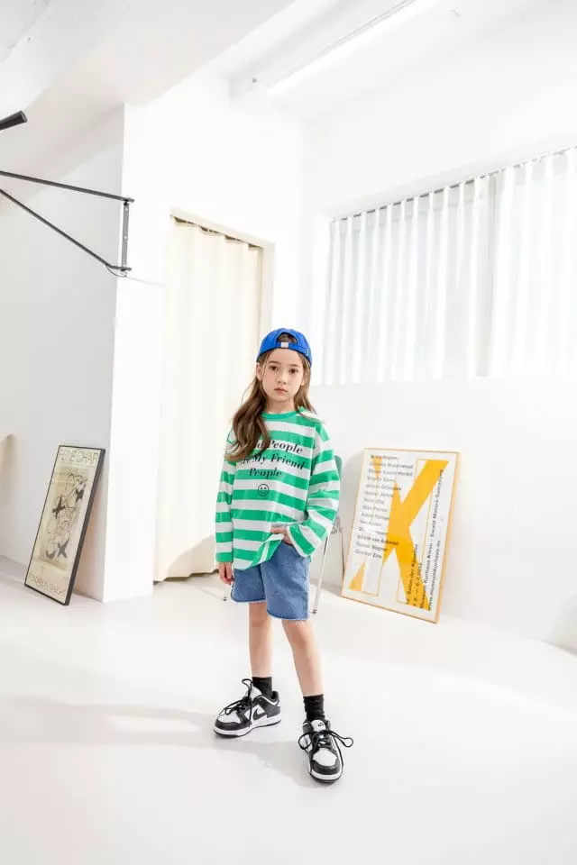 Dore Dore - Korean Children Fashion - #kidzfashiontrend - Smile Stripes Tee - 6