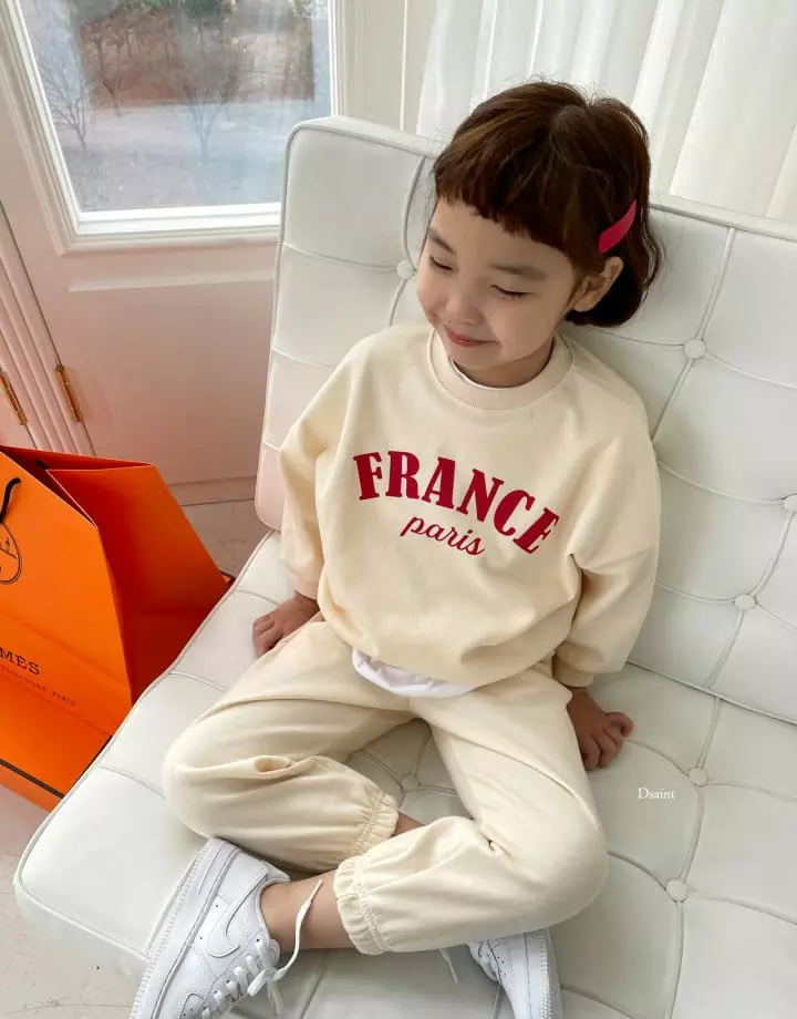 Dsaint - Korean Children Fashion - #Kfashion4kids - France Top Bottom Set - 8